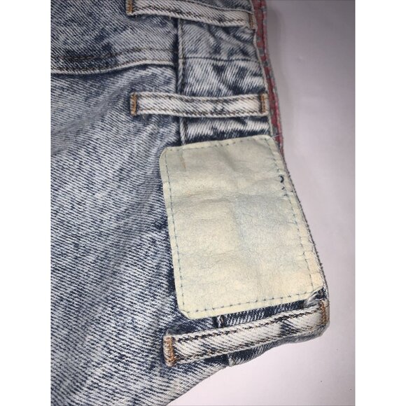 Vtg Bongo Acid Wash Denim Skirt Juniors Sz 5 Pencil - Picture 3 of 8